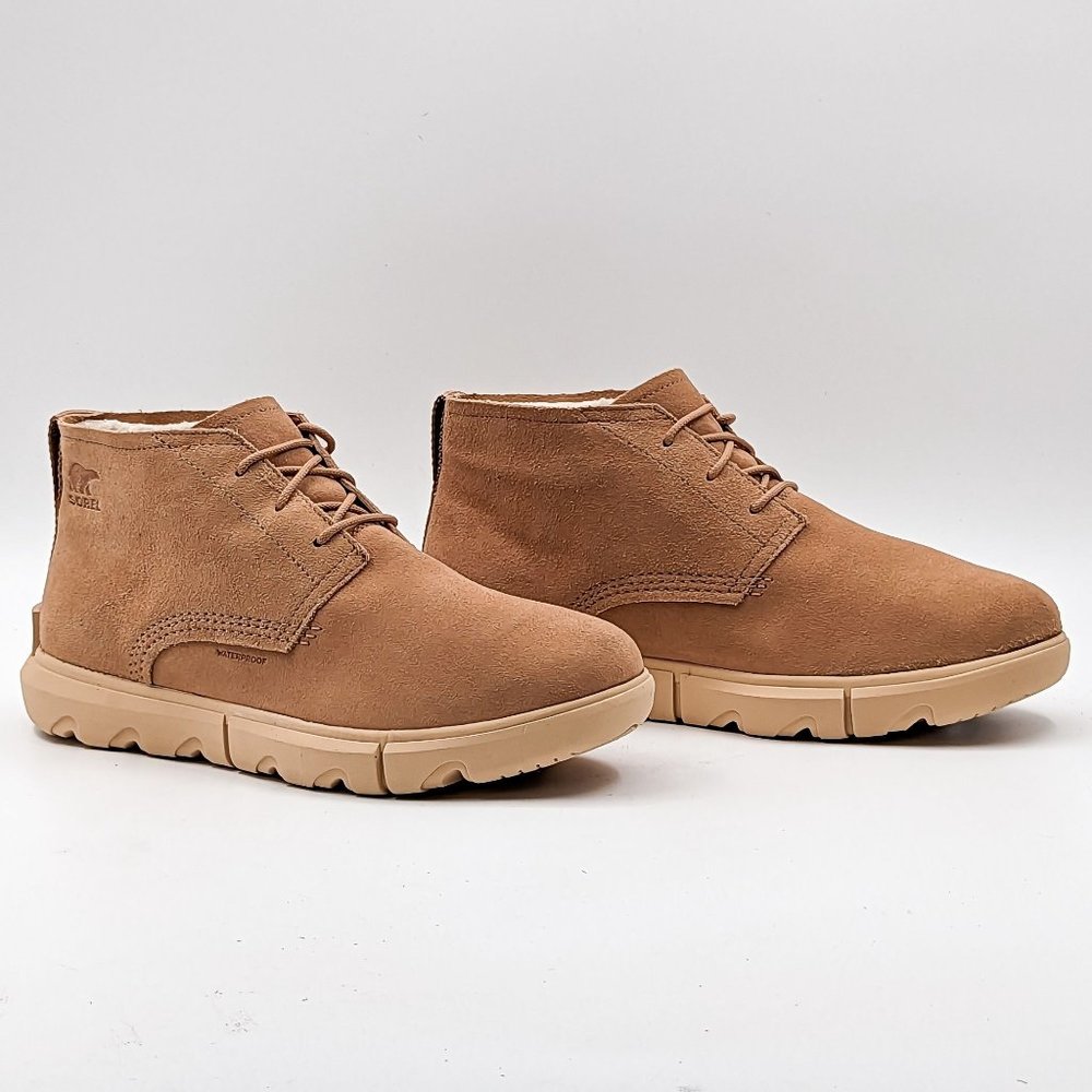 Sorel Men Explorer Drift Waterproof 100G Tan Suede Winter Boots size 11